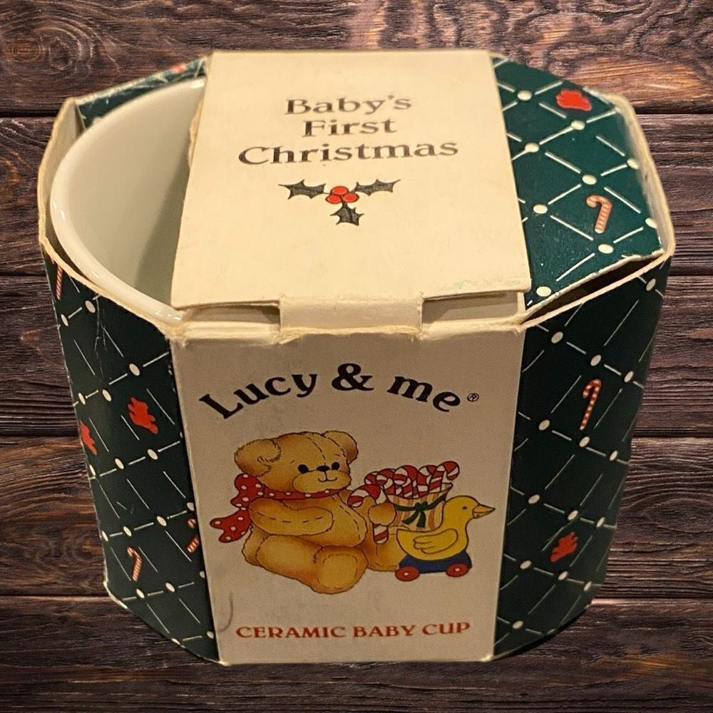 Vintage Lucy Rigg 1984 Lucy and Me Baby’s First Christmas Cup Enesco
